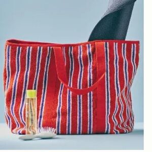 Anthropologie Striped Terry Tote in Red/White
MUST SELL BY FRIDAY OR DONATING.